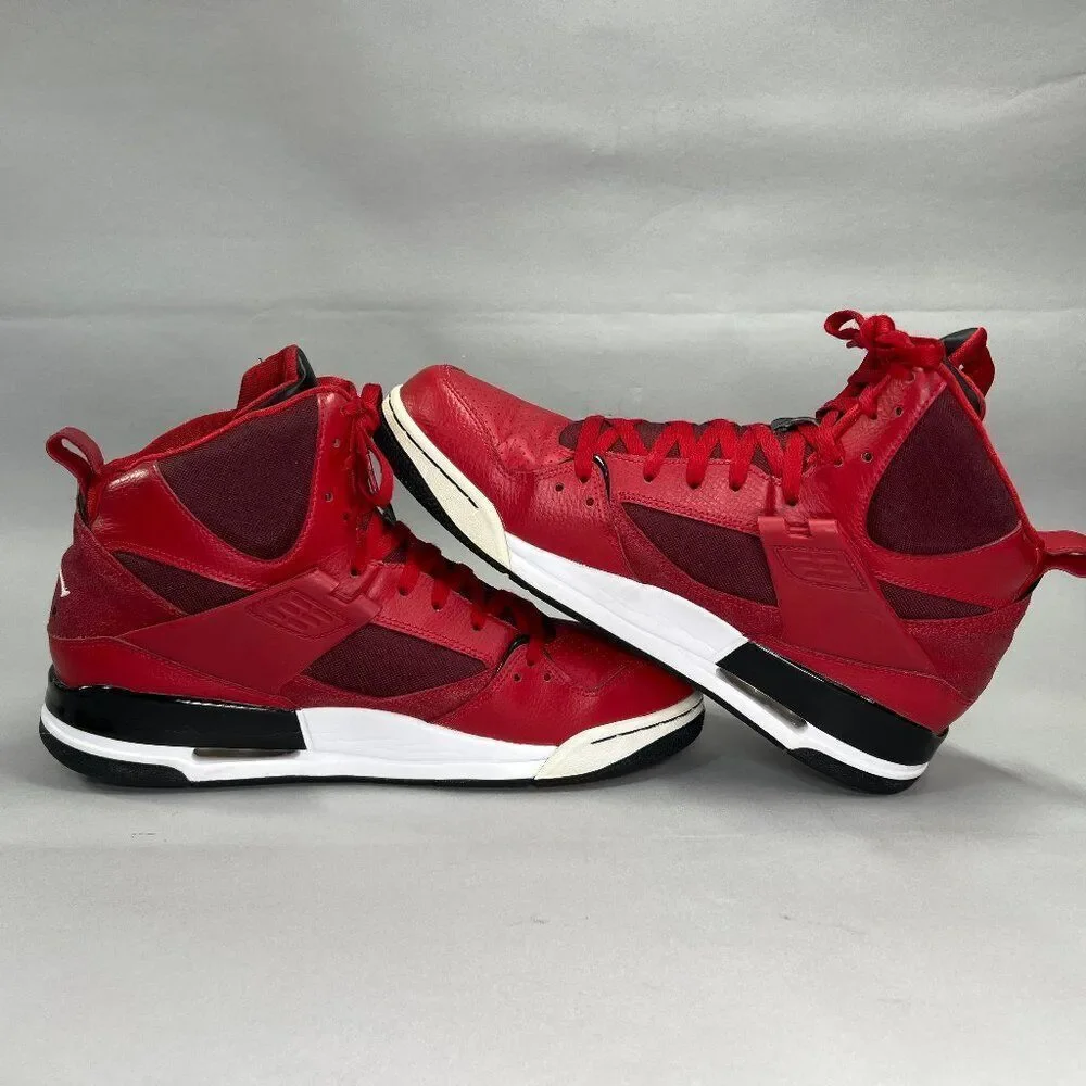 Jordan Flight 45 Shoes Men's Size 11.5 Red High Top‎ Retro Basketball Sneakers